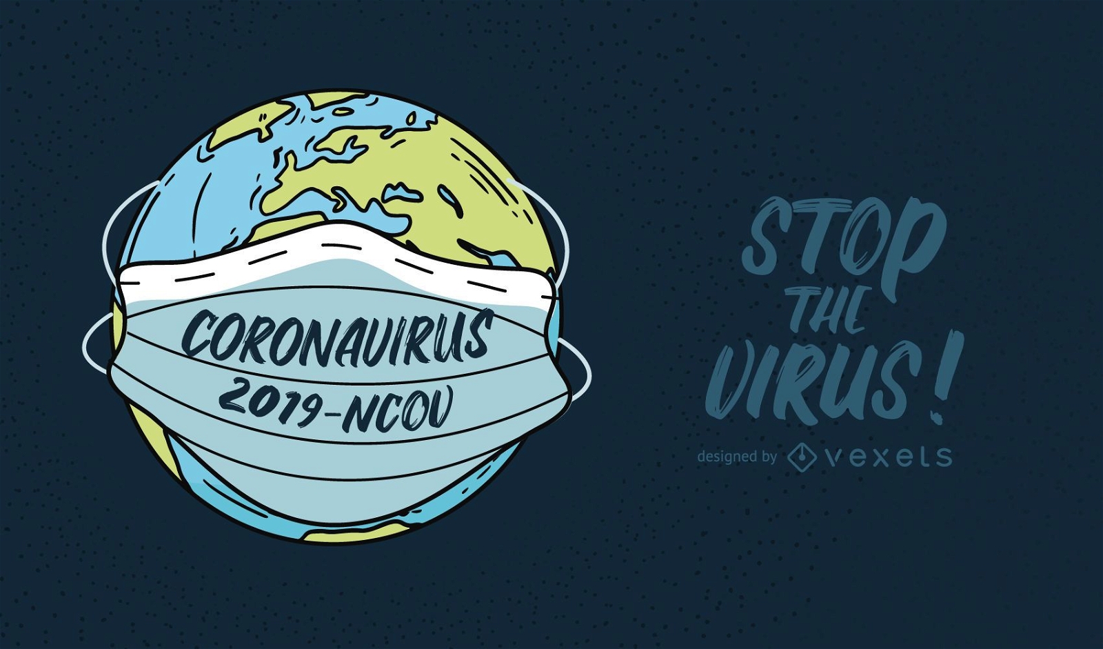 Coronavirus Planet Zitat Illustration