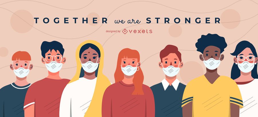 Ilustración de personas de máscara facial Ilustración de personas de máscara facial