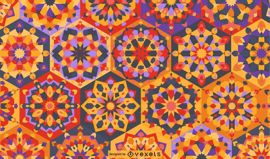 Colorful Ramadan Mandala Pattern Colorful Ramadan Mandala Pattern