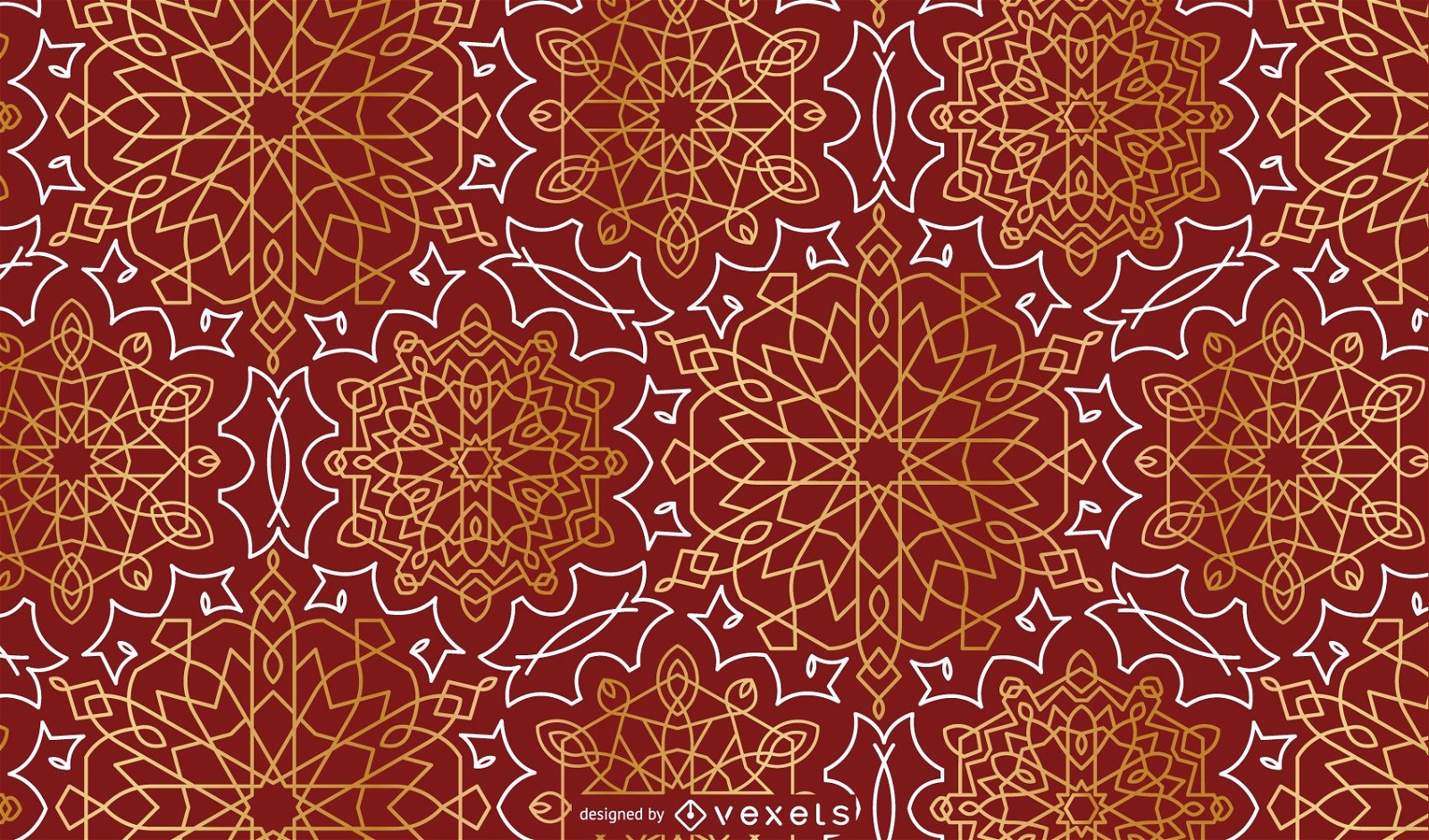 Design de padrão de mandala floral Ramadan
