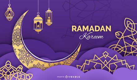 Ramadan Kareem Hintergrunddesign