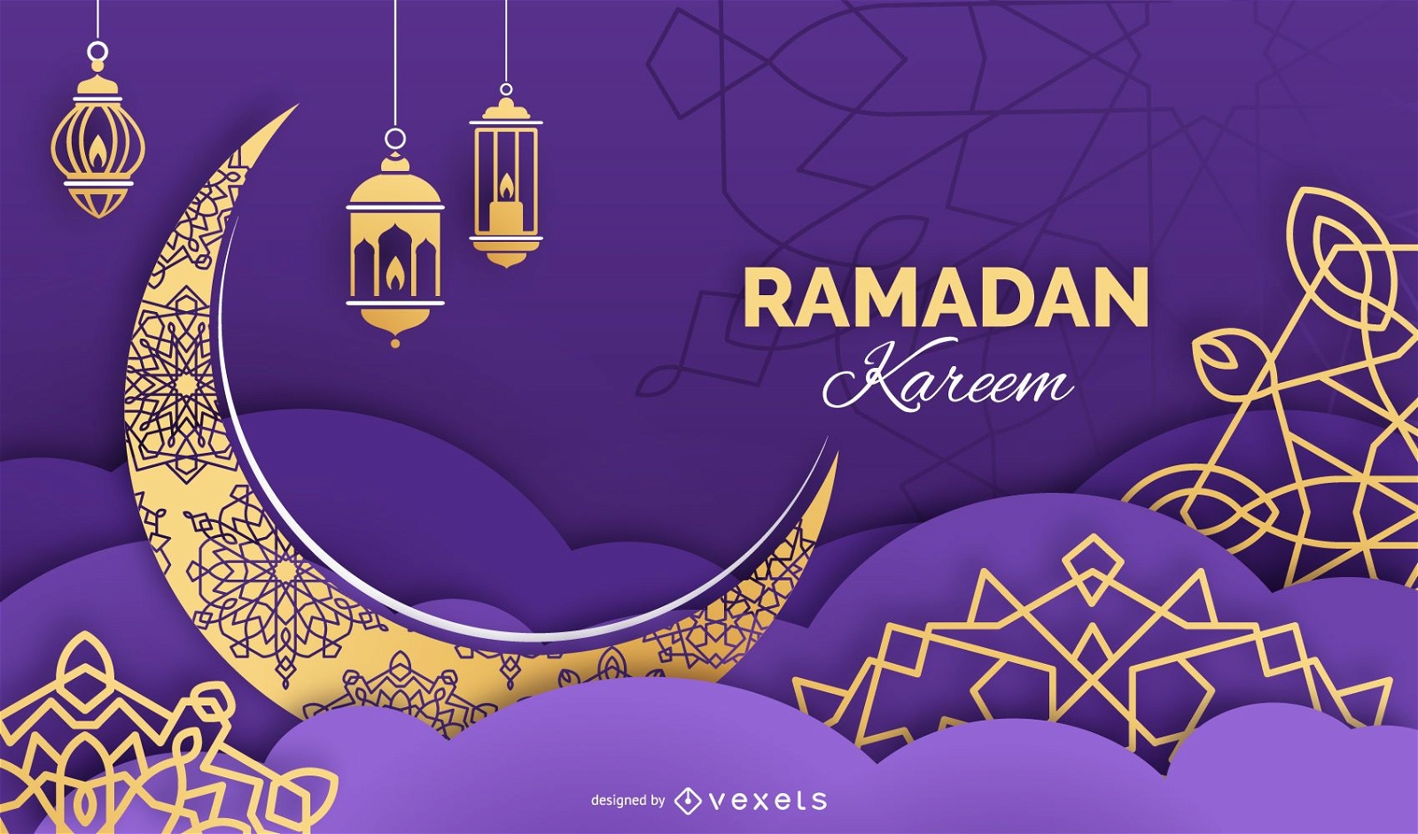 Diseño de fondo de Ramadán Kareem