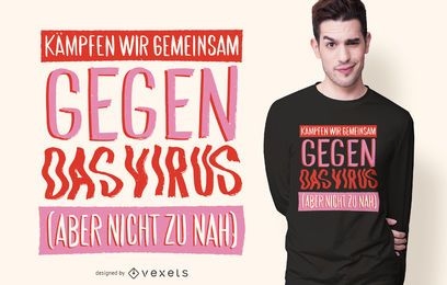Fight The Virus German Quote T-shirt Design