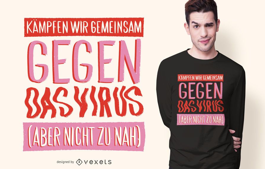 Fight The Virus German Quote T-shirt Design Fight The Virus German Quote T-shirt Design