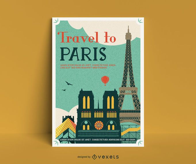 Paris vintage poster template Paris vintage poster template