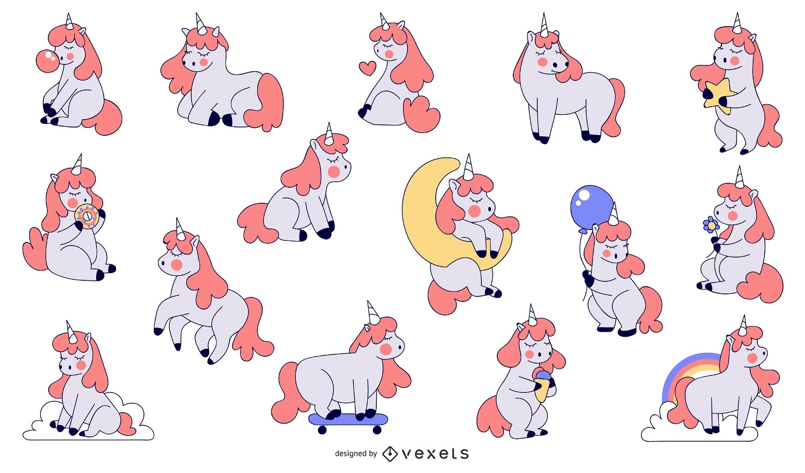 Cute unicorns collection