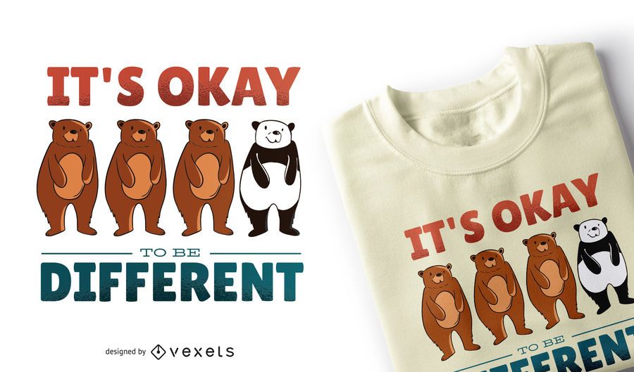 Different Bears Quote T-shirt Design Different Bears Quote T-shirt Design