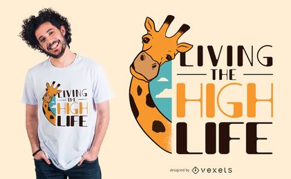 Funny Giraffe Quote T-shirt Design Funny Giraffe Quote T-shirt Design
