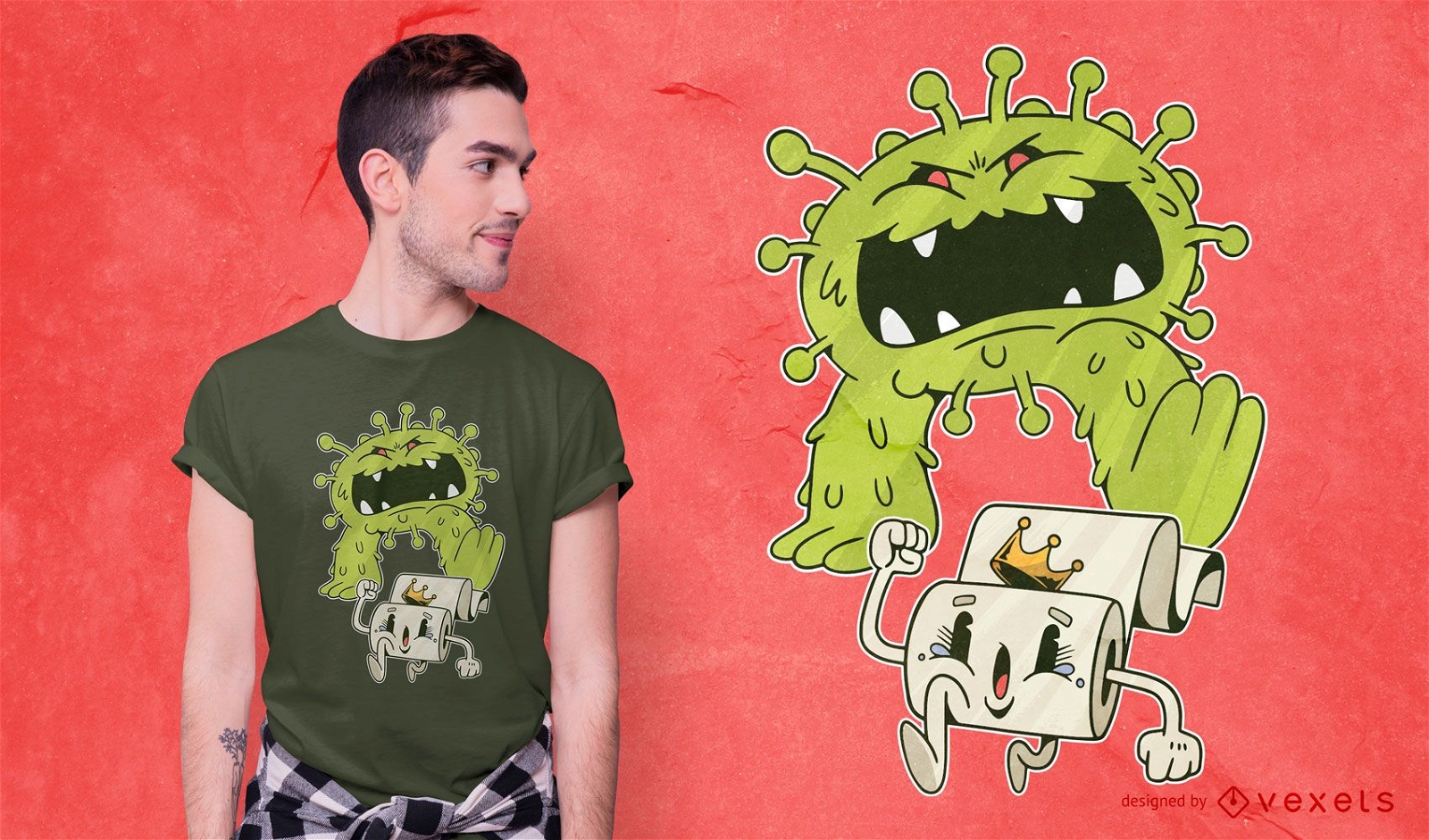 Design de camisetas Coronavirus Monster