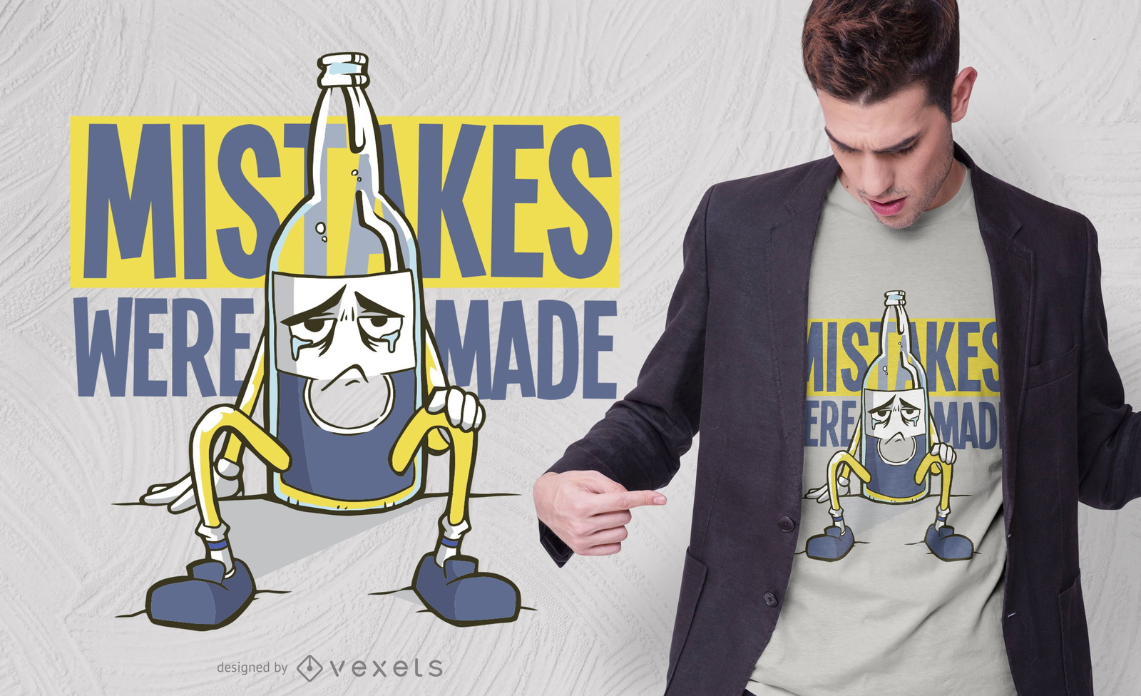 Diseño de camiseta divertida de Corona Bottle