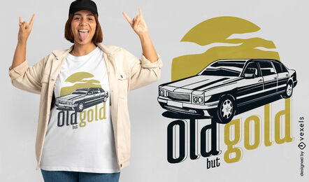 Design de camiseta de transporte de carro esportivo