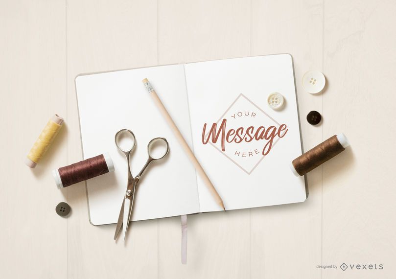 Crafting Notebook Mockup Design Crafting Notebook Mockup Design