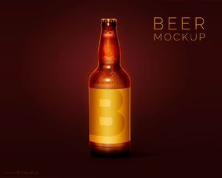Bierflasche Mockup Design