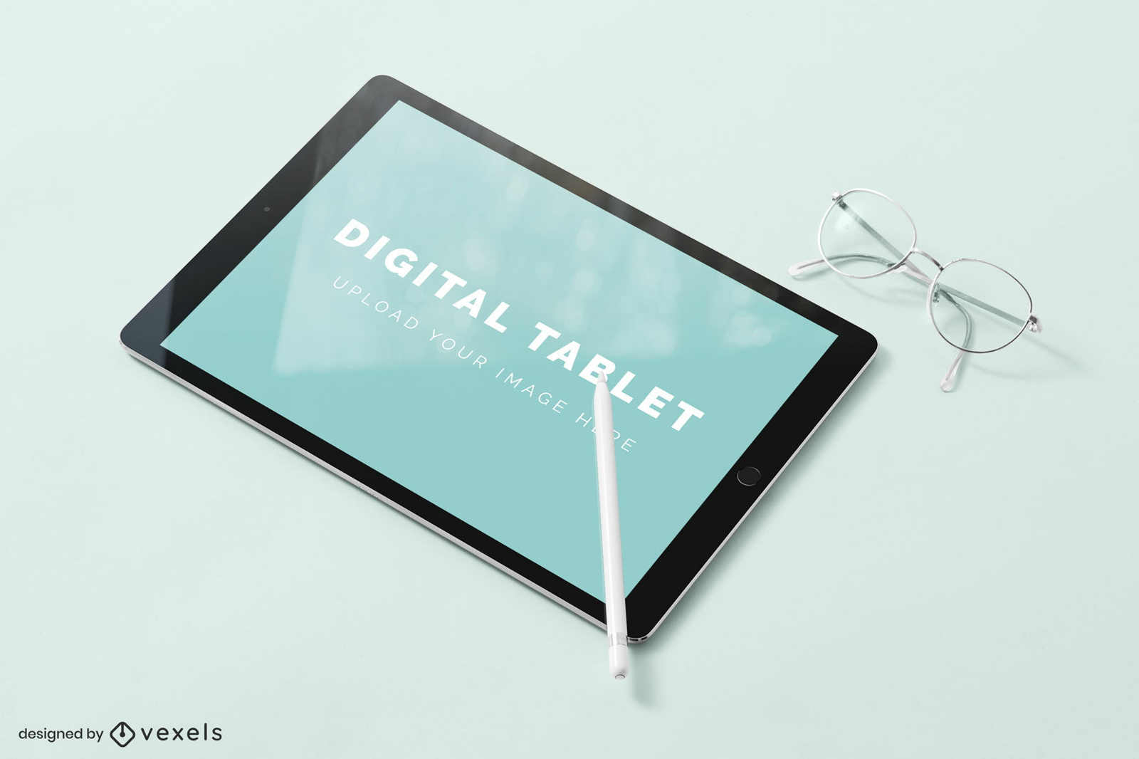 Diseño de maqueta de pantalla de tableta digital