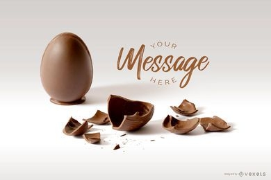 Download Cracked Easter Egg Message Mockup Psd Mockup Download