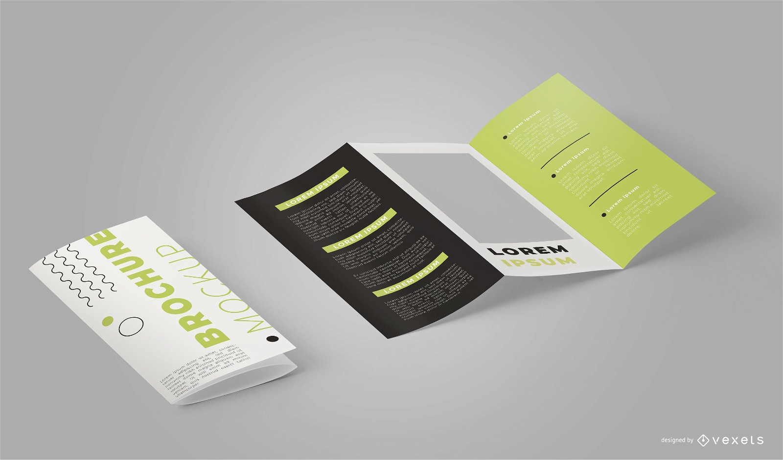 Diseño de maqueta de folleto isométrico