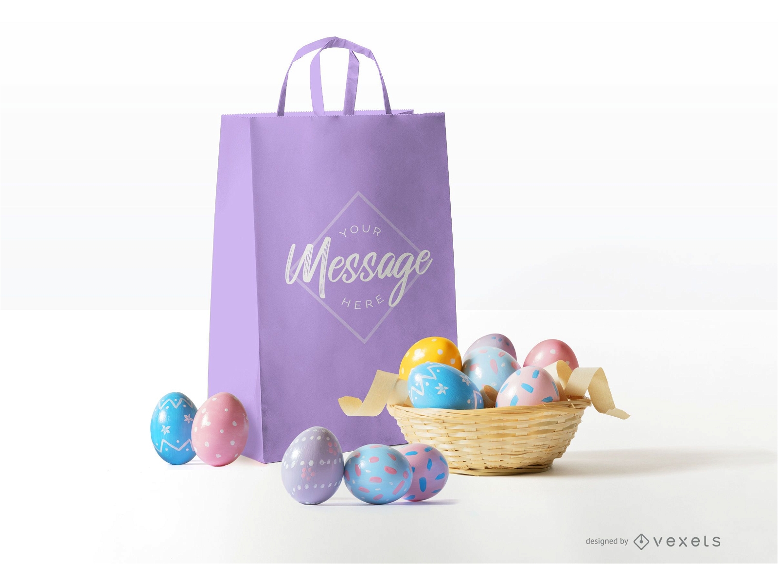 Easter bag mockup design