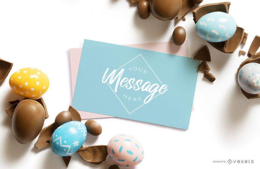 Easter letter mockup composition Easter letter mockup composition