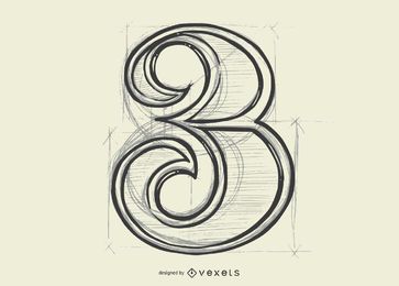 Ilustração desenhada à mão número 3