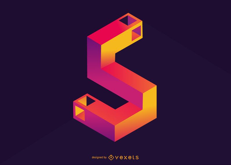 Number 5 isometric illustration design Number 5 isometric illustration design