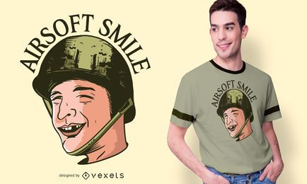 Diseño de camiseta Funny Toothless Man Airsoft