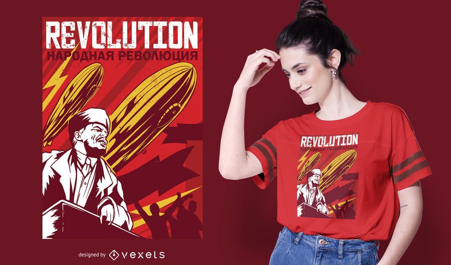 Revolution Lenin Poster T-shirt Design Revolution Lenin Poster T-shirt Design