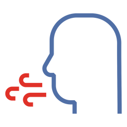 Covid 19 cough stroke icon Covid 19 cough stroke icon