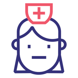Covid 19 doctor icono de trazo Diseño PNG