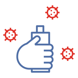 Covid 19 Handstrichsymbol PNG-Design