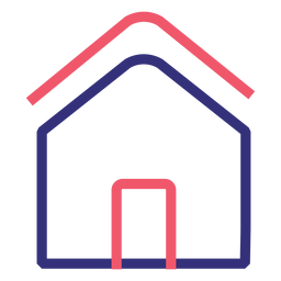 Covid 19 house stroke icon Covid 19 house stroke icon