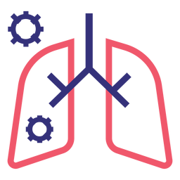 Covid 19 pulmones icono de trazo Transparent PNG