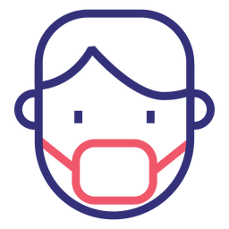 Icono de trazo de máscara médica Covid 19 Diseño PNG