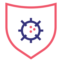 Ícone de traço de escudo Covid 19 Desenho PNG