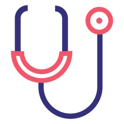 Covid 19 Stethoskop Strich Symbol PNG-Design