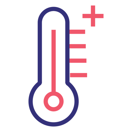 Icono de trazo de termómetro Covid 19 Diseño PNG