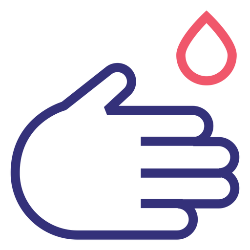 Covid 19 washing hand stroke icon