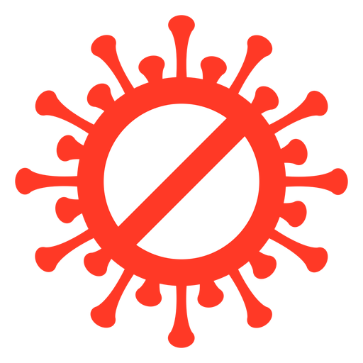 Emblema do sinal de stop Covid Desenho PNG