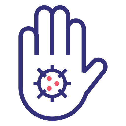 Stoppen Sie das Symbol für den 19-Hand-Strich PNG-Design