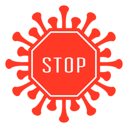 Stop covid badge PNG Design