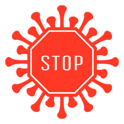Stoppen Sie das Covid-Abzeichen PNG-Design