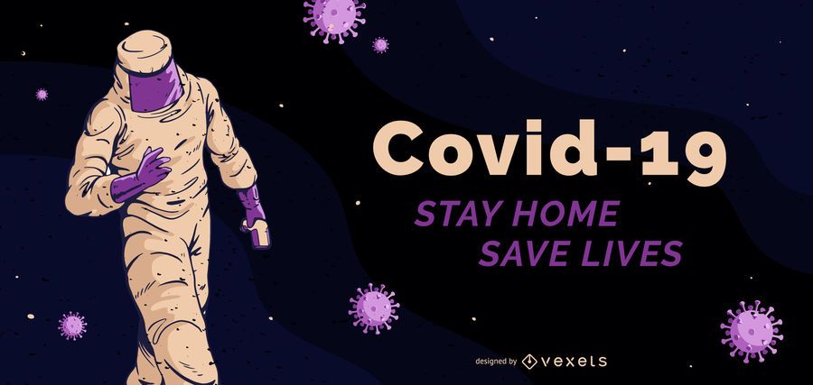 Covid-19 stay home banner template Covid-19 stay home banner template