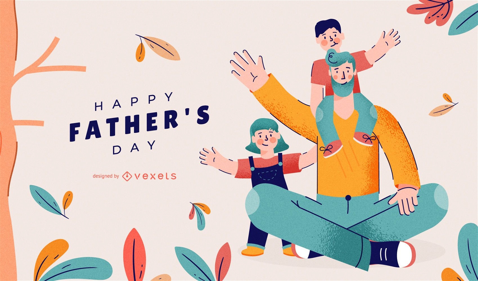 Happy father's day illustration design