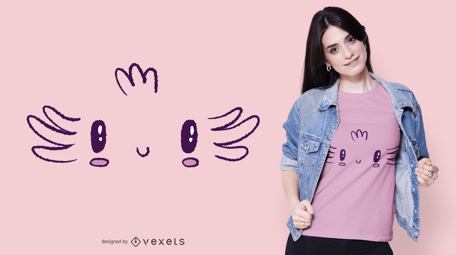 Design de t-shirt de rosto Axolotl Design de t-shirt de rosto Axolotl
