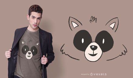 Waschbärengesichtstier-T-Shirt Design