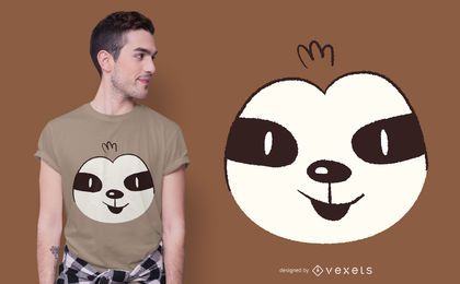 Faultier Gesicht T-Shirt Design
