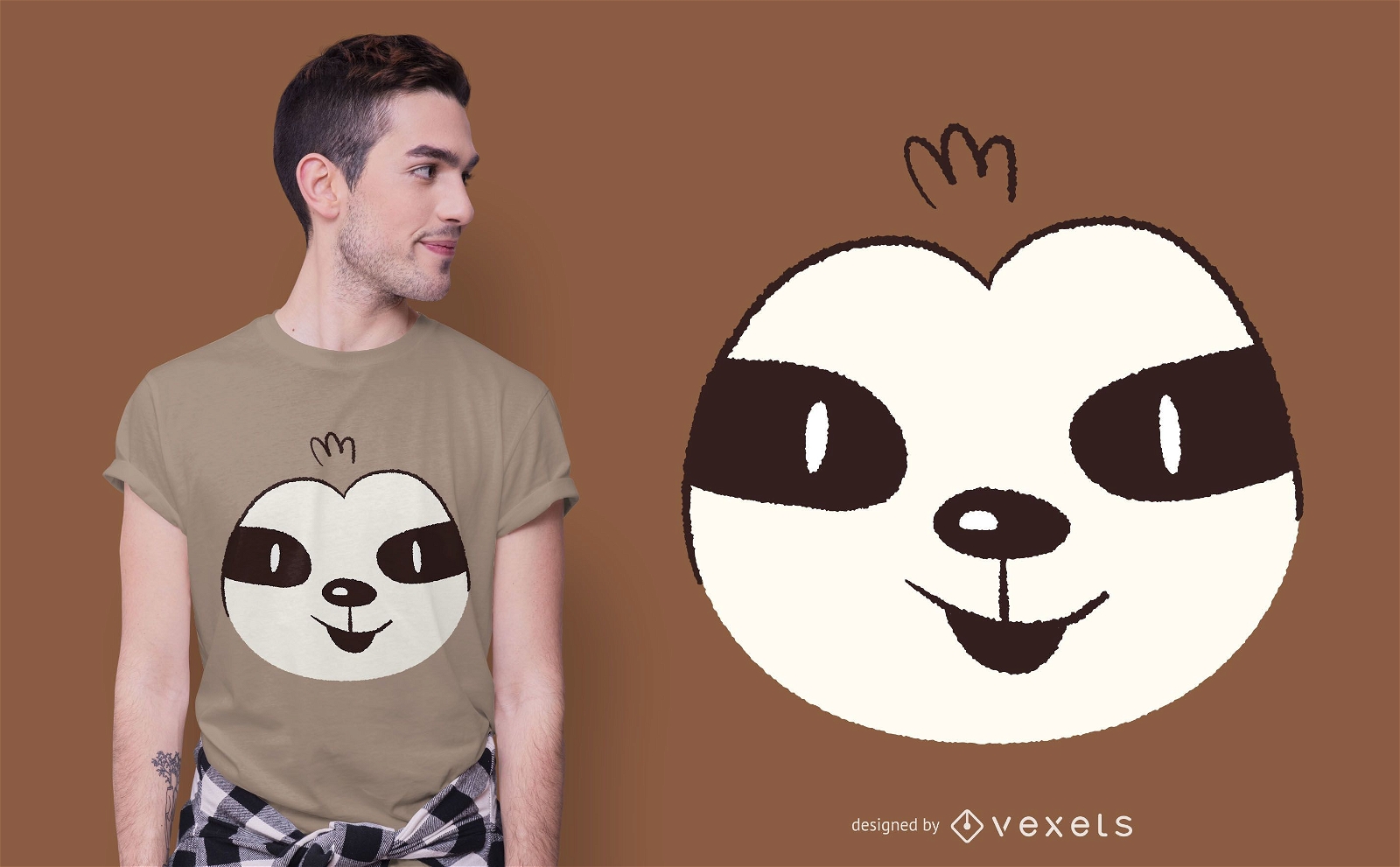 Sloth Face T-shirt Design