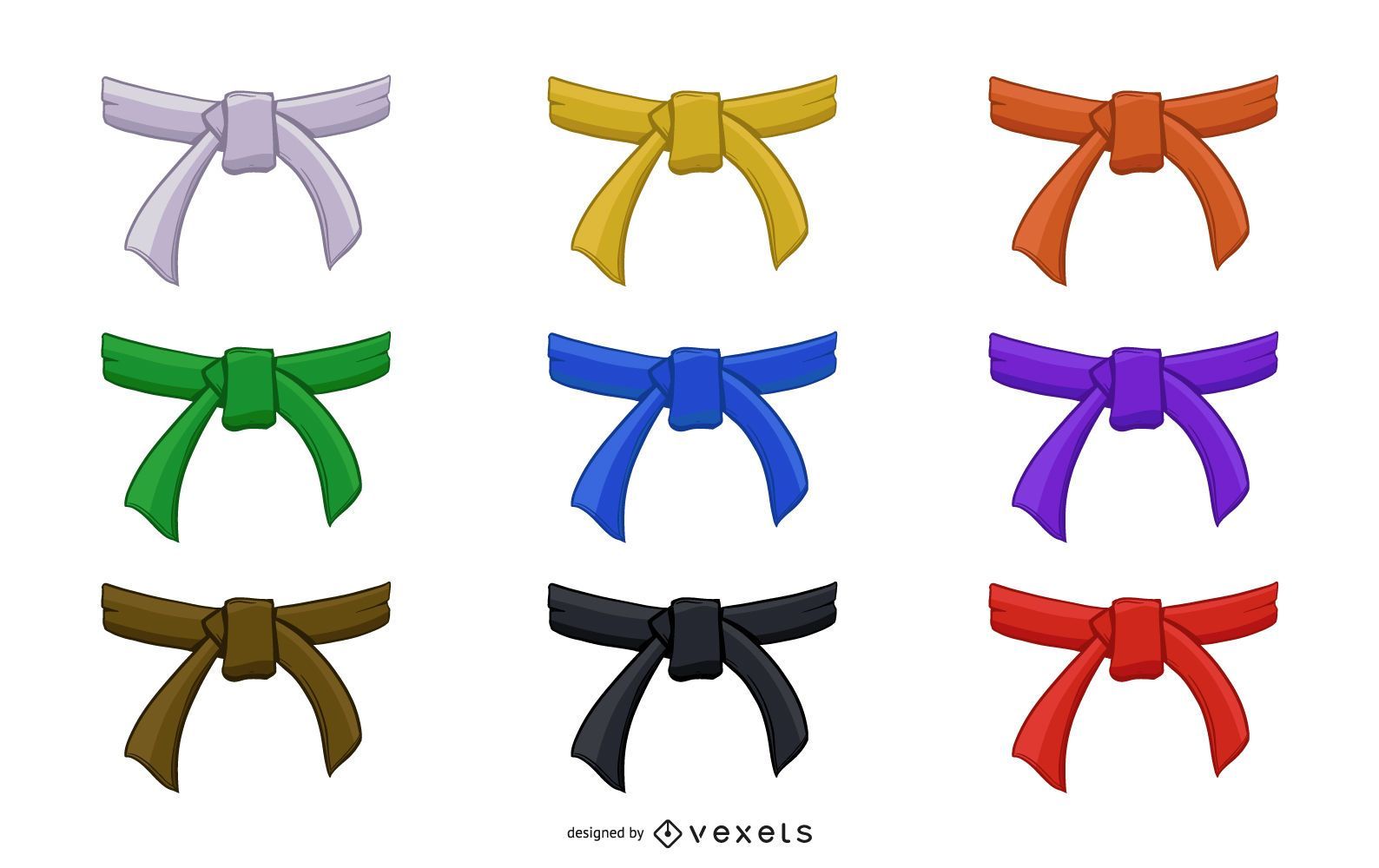 Colección De Cinturones De Judo Descargar Vector Colección De Cinturones De Judo Descargar Vector