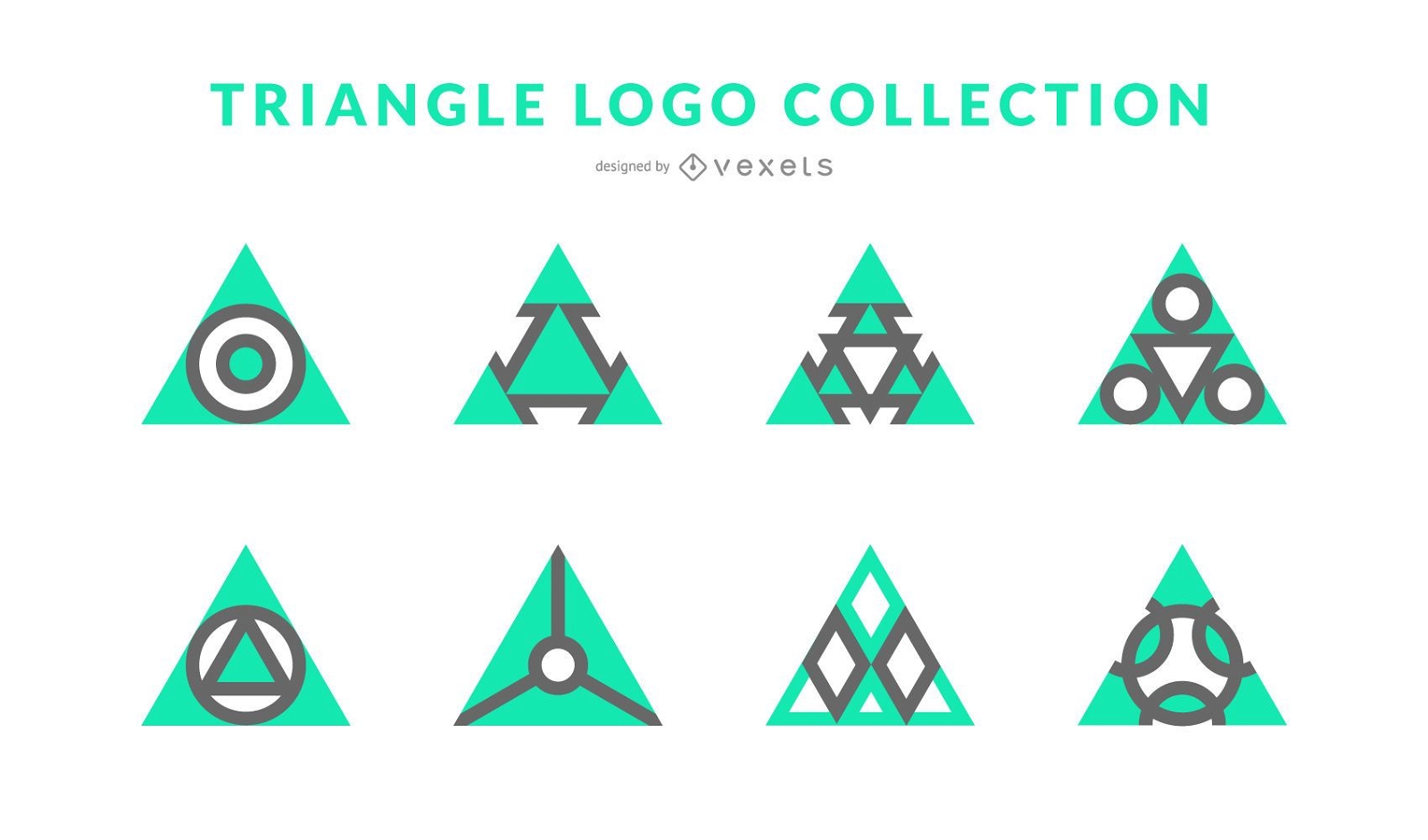 Colección de logotipos triangulares