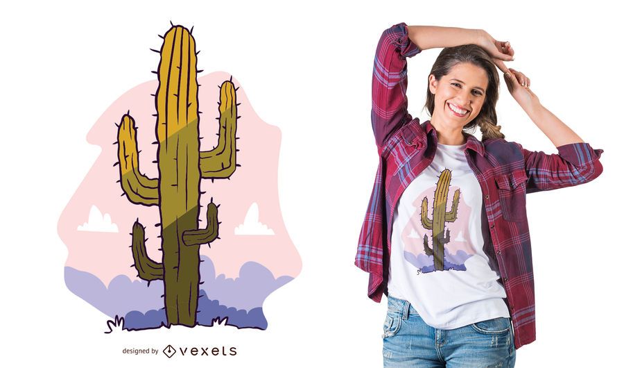 Cactus Illustration T-shirt Design Cactus Illustration T-shirt Design