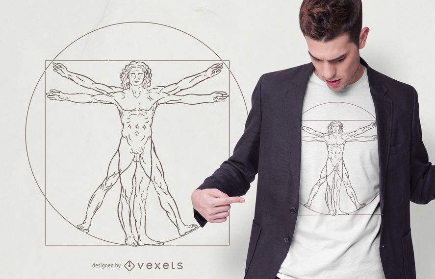 Vitruvian Man T-shirt Design Vitruvian Man T-shirt Design